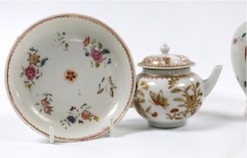 A miniature Chinese export teapot and four other items, 18th century and later